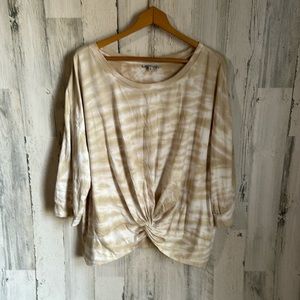 DD96 tan white pattern shirt sportelle 3x
